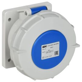 Розетка встраиваемая прямаяССИ-6232 32А-6ч 220В 2P+PE IP67 IEK