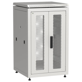 Шкаф напольный 19", 18U, 600х600мм, перед. дверь двуств. перфор., задн. перфор, серый, LINEA N, ITK LN35-18U66-2PP