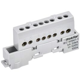 TEKFOR Шина L "фаза" изолированная на универсальном держателе 6х9-8-Ср IEK