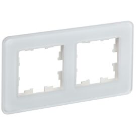 BRITE Рамка 2-местная РУ-2-2-Бр стекло белый RE IEK