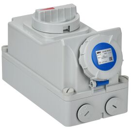 Розетка с механической блокировкой ССИ-813 16А-6ч/220В 2P+PE IP67 IEK