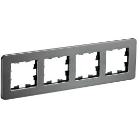 BRITE Рамка 4-местная РУ-4-1-Бр металл титан RE IEK