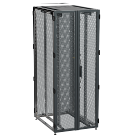Шкаф напольный 19", 45U, 800х1200мм, перф. двустворч. двери, черный, ITK ZP05-45U-0812-P2P-R