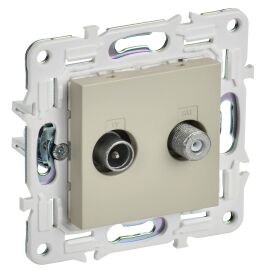 SKANDY Розетка двойная TV+SAT SK-A13B бежевый IEK