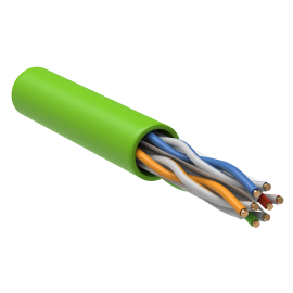 Кабель UTP 4 пары, Кат.6, внутр., 0,57мм, нг(А)-LSLTx, зеленый, 305м, ITK LC1-C604-122