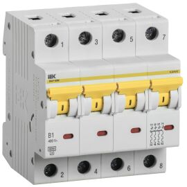 KARAT Автоматический выключатель ВА47-60M 4P B 1А 6кА IEK