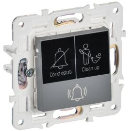 SKANDY Кнопка звонка с индикацией для отелей 10А SK-V17Gr серый IEK