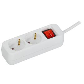 UMA Удлинитель У02К 2 места 2P+PE 3м 3х1мм2 10А белый IEK