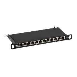 Патч-панель 0,5U, 10", 12хRJ45, STP, кат.5Е, Dual IDC, ITK PP12-D05UC5ES-D05-10