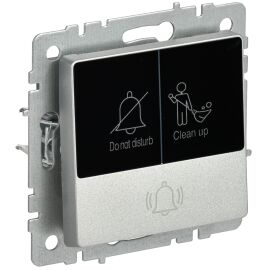 BRITE Кнопка звонка с индикацией для отелей 10А ВС10-1-9-БрА алюминий IEK