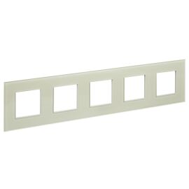 SKANDY Рамка 5-местная SK-F25B стекло беж. IEK