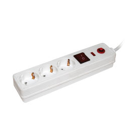 Сетевой фильтр с выкл., 3 места, 2Р+PЕ/1,5м, 3х1мм2, IEK WFP10-16-03-01-N