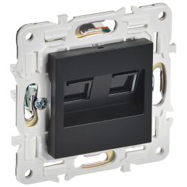 SKANDY Розетка компьютерная двойная RJ45 кат.5E SK-K03Bl черный IEK