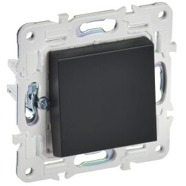 SKANDY Выключатель 1-клавишный проходной 10А SK-V02Bl черный IEK