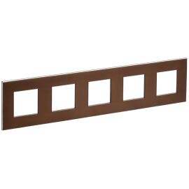 SKANDY Рамка 5-местная SK-F35Br металл шоколад IEK