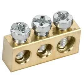 TEKFOR Шина нулевая сечение 6х9 3 отверстия IEK