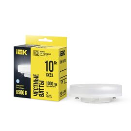 Лампа светодиодная T75 таблетка 10Вт 230В 6500К GX53 IEK