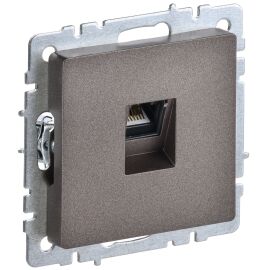 BRITE Розетка компьютерная RJ45 кат.6 РК11-БрТБ темная бронза IEK