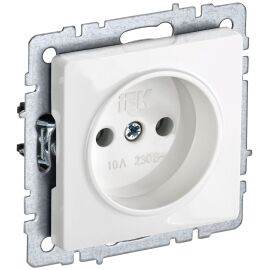 BRITE Розетка 1-местная без заземления без защитных шторок 10А РС10-1-0-БрБ белый IEK