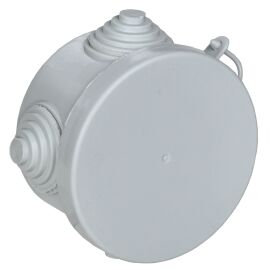 Коробка распаячная КМ для открытой проводки D=65х40мм IP54 4 гермоввода (7035) GENERICA