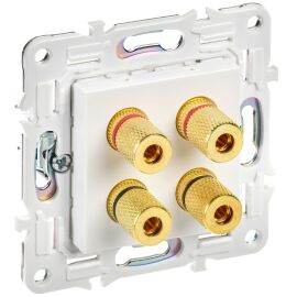 SKANDY Аудиорозетка 4-местная SK-A01W арктический белый IEK