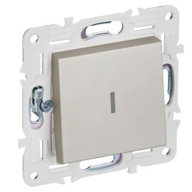 SKANDY Выключатель 1-клавишный с индикацией 10А SK-V07Sh шампань IEK