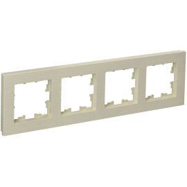 BRITE Рамка 4-местная РУ-4-Бр бежевый рифленый IEK