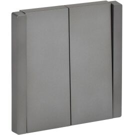 FORTE&PIANO Выключатель 2-клавишный 10А FP505 сталь IEK