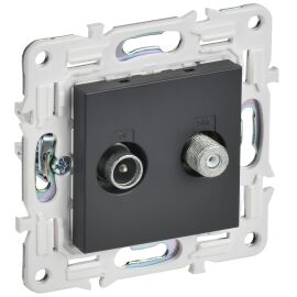 SKANDY Розетка двойная TV+SAT SK-A13T титан IEK