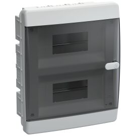 UNION Compact Корпус пластиковый ЩРВ-П-18 IP41 черная прозрачная дверь IEK