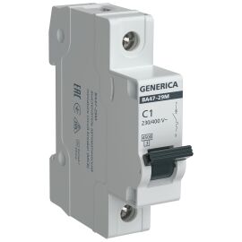 Автоматический выключатель ВА47-29М 1P 1А 4,5кА C GENERICA