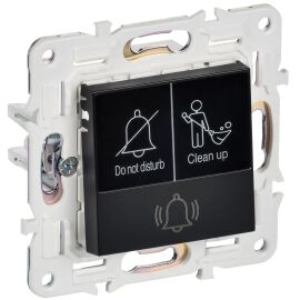 SKANDY Кнопка звонка с индикацией для отелей 10А SK-V17Bl черный IEK