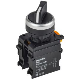 Переключатель длинная ручка на 2 положения 1NO+1NC чёрный MASTER IEK