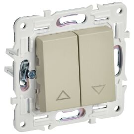 SKANDY Выключатель жалюзи 10А SK-V12B бежевый IEK