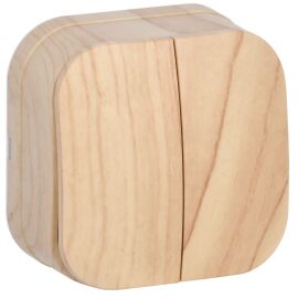 GLORY Выключатель 2-клавишный для открытой установки 10А ВС20-2-0-ХС сосна IEK