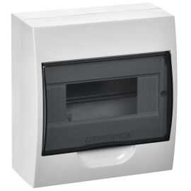 Корпус пластиковый ЩРН-П-8 черная прозрачная дверь IP41 GENERICA