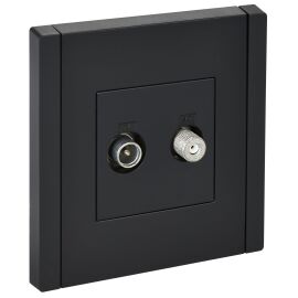 FORTE&PIANO Розетка двойная TV+SAT FP138 черный IEK
