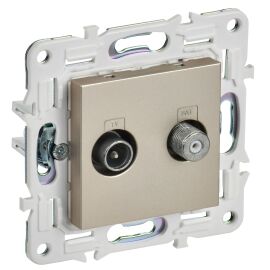 SKANDY Розетка двойная TV+SAT SK-A13Sh шампань IEK