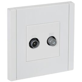 FORTE&PIANO Розетка двойная TV+SAT FP238 белый IEK