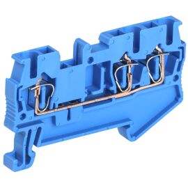 Клемма пружинная КПИ 3в-2,5 3 вывода 31А синяя IEK