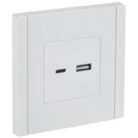 FORTE&PIANO Розетка USB A+C 3,1А FP250 белый IEK