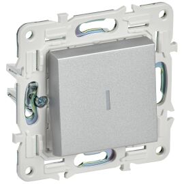 SKANDY Выключатель 1-клавишный проходной с индикацией 10А SK-V08S серебряный IEK