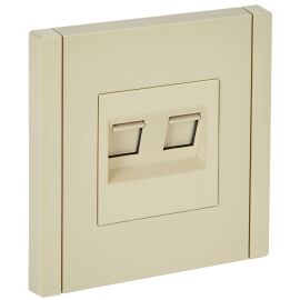 FORTE&PIANO Розетка двойная RJ11+RJ45 кат.5E FP435 ваниль IEK