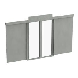 Дверь раздвижная изолир. для шкафов 45U, 1000мм, серая, ITK ZP-FD35-45U-1000-R