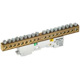 TEKFOR Шина PE "земля" неизолированная на универсальном держателе 8х12-18-Ж IEK