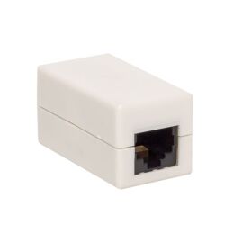 Адаптер проходной, кат.5e, UTP, RJ45-RJ45, белый, TERACOM TRC-INLC-2RJ45-5EUTP-WH