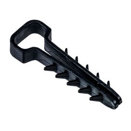 Дюбель-хомут 6х14мм для плоского кабеля нейлон черный (25шт/упак) IEK