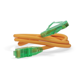 Патч-корд 4 пары, 2хRJ45, 15м, Кат.6a, UTP, оранжевый, LSZH, Hyperline PC-LPM-UTP-RJ45-RJ45-C6a-15M-LSZH-OR