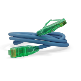 Патч-корд 4 пары, 2хRJ45, 0,5м, Кат.6a, UTP, синий, LSZH, Hyperline PC-LPM-UTP-RJ45-RJ45-C6a-0.5M-LSZH-BL