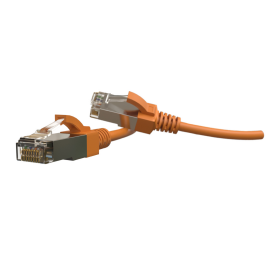 Патч-корд 4 пары, 2хRJ45, 5м, Кат.6, S/FTP, оранжевый, LSZH, Hyperline PC-LPT-SFTP-RJ45-RJ45-C6-5M-LSZH-OR